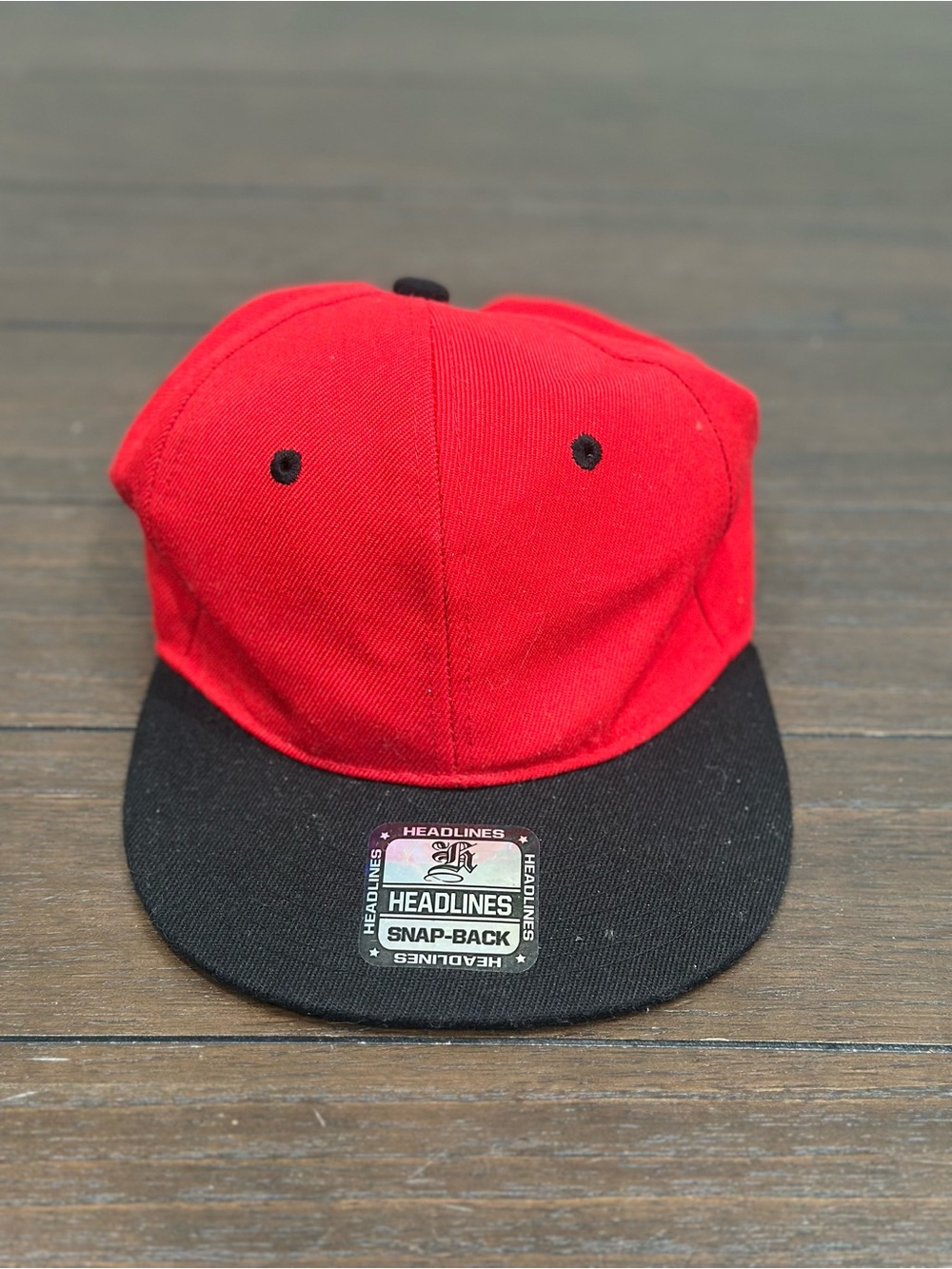 Kids Red and Black Snapback Hat